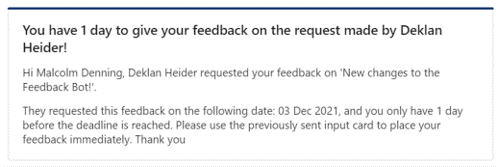 Screen from Outlook showing new functionality