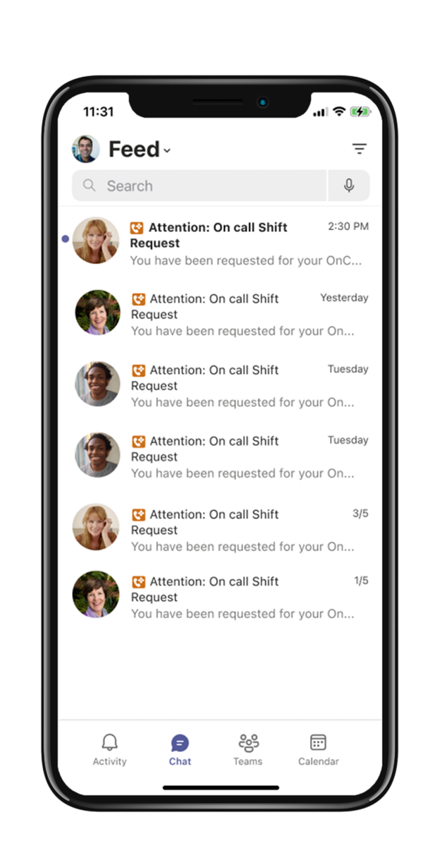 Screen from Outlook showing new functionality