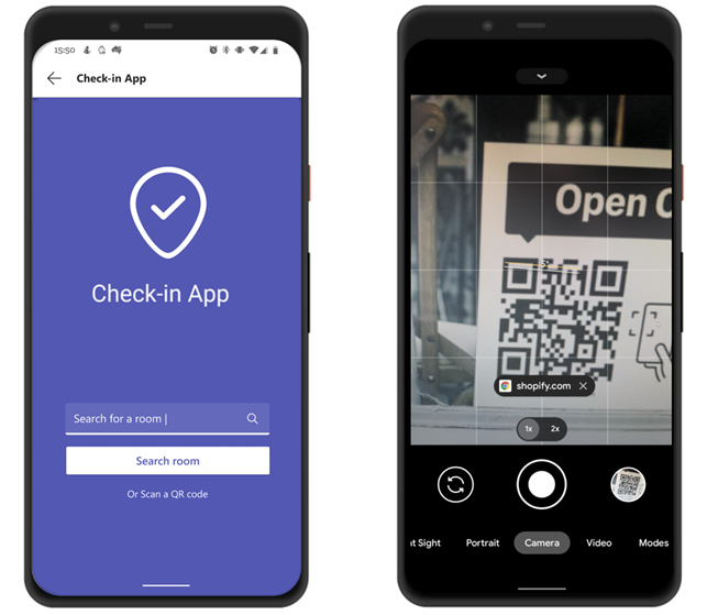 Screen from Outlook showing new functionality