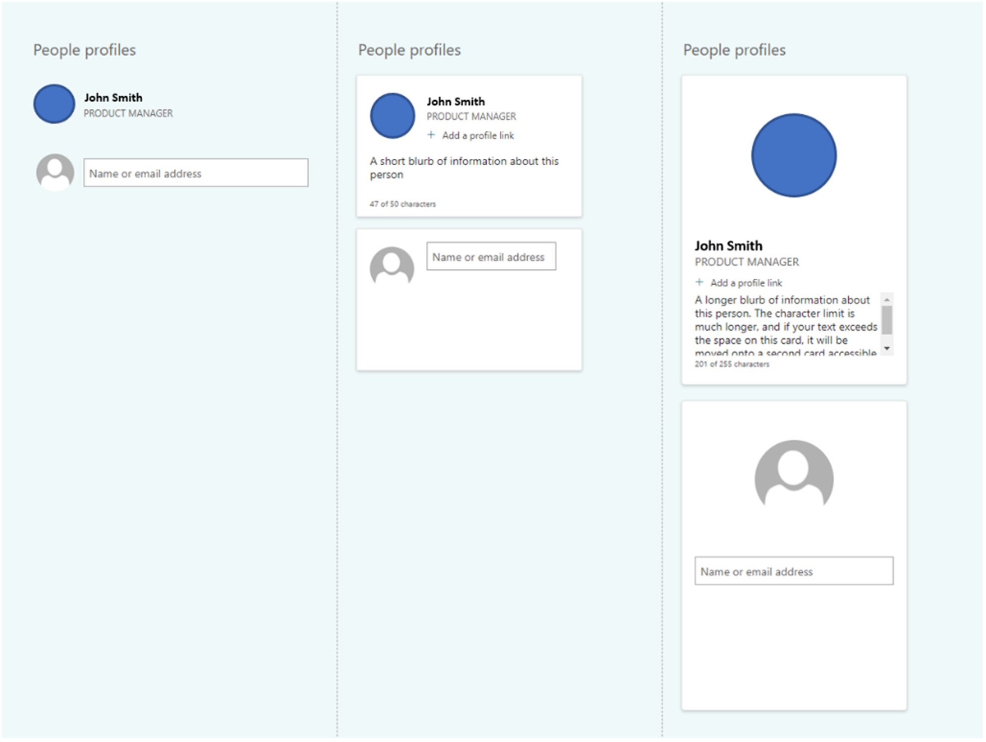 SharePoint: People Web Part Medium Card