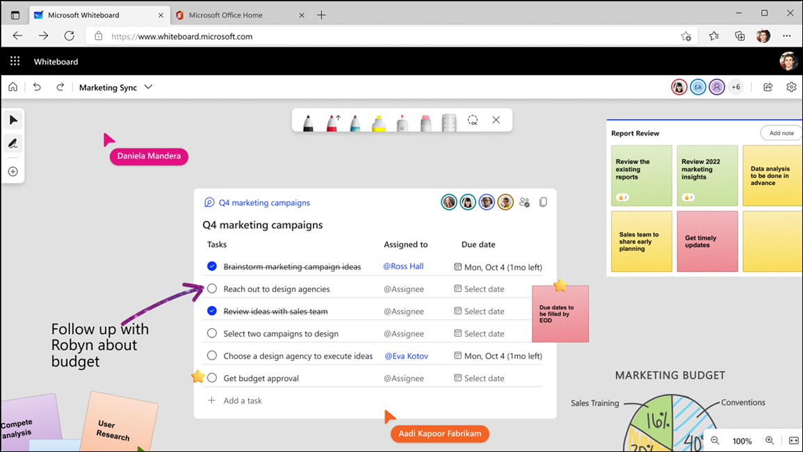 Live Copy/Paste Support for Loop Components in Microsoft Whiteboard