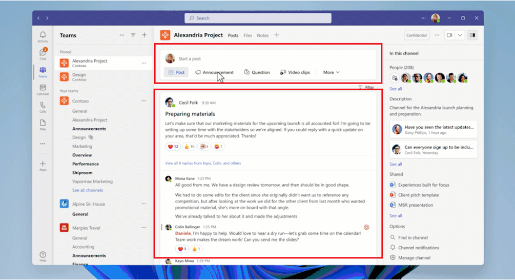 Compose box and recent posts