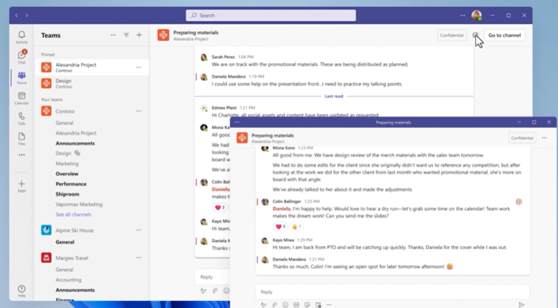 Pop out posts & conversation view 