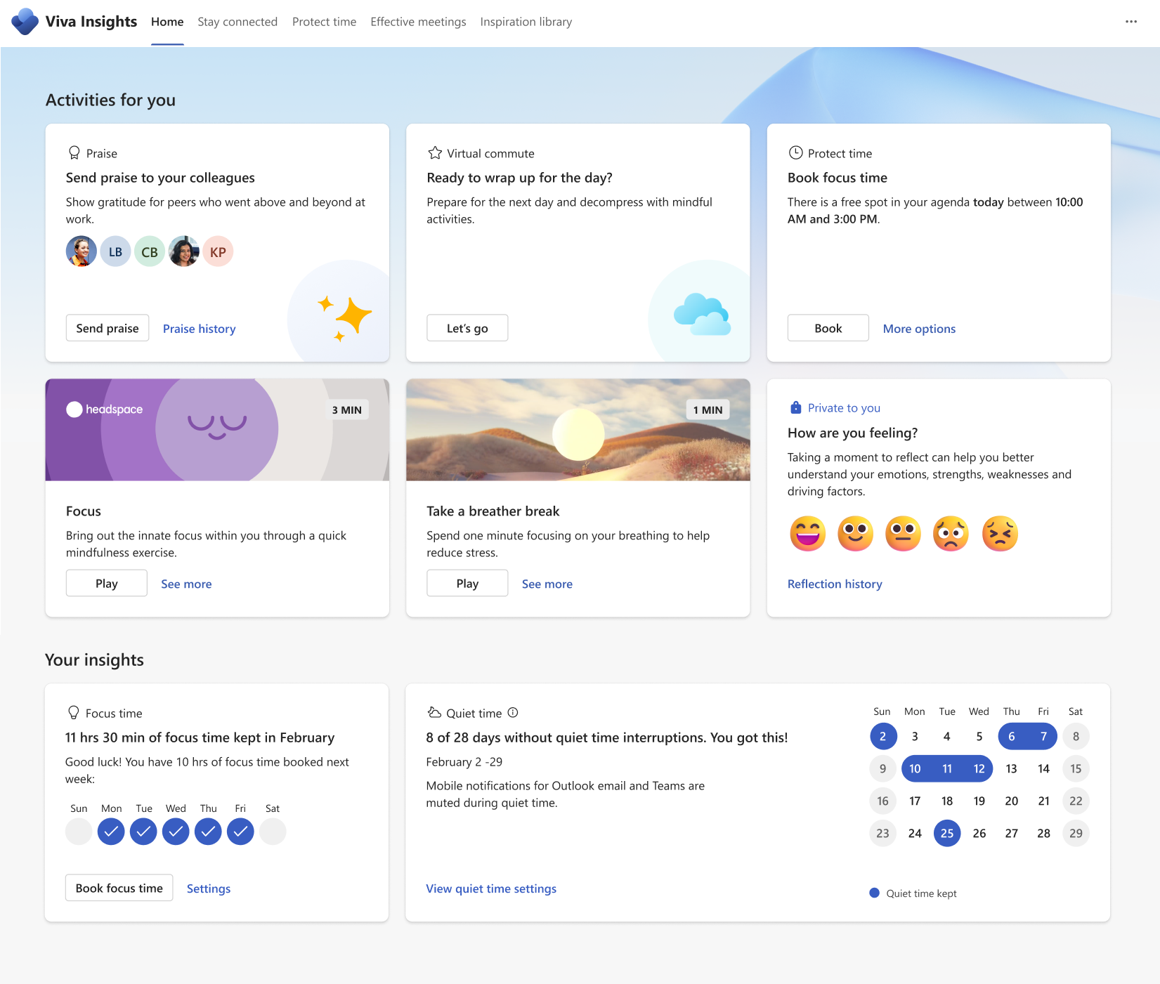 Microsoft Viva: Updates to Viva Insights Teams and Web App