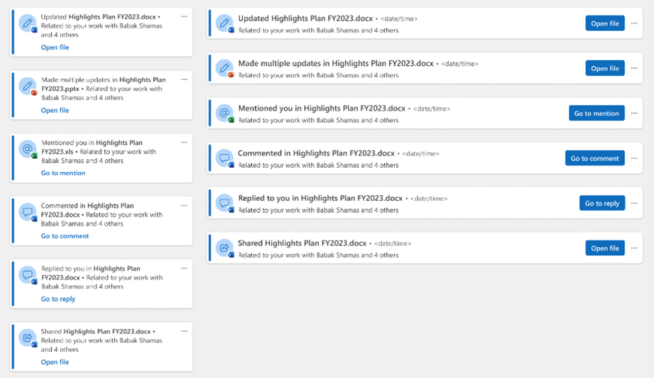 Microsoft 365 app: Key document updates